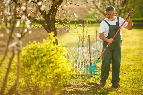 Mulched sustainable gardening area created from recycled green waste